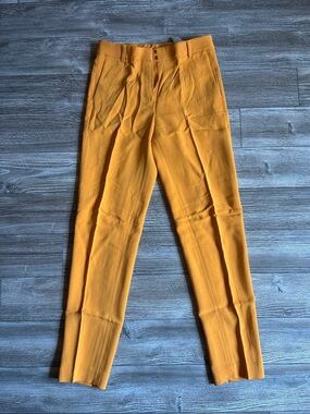 Massimo Dutti Men's Chinos - Mustard Orange